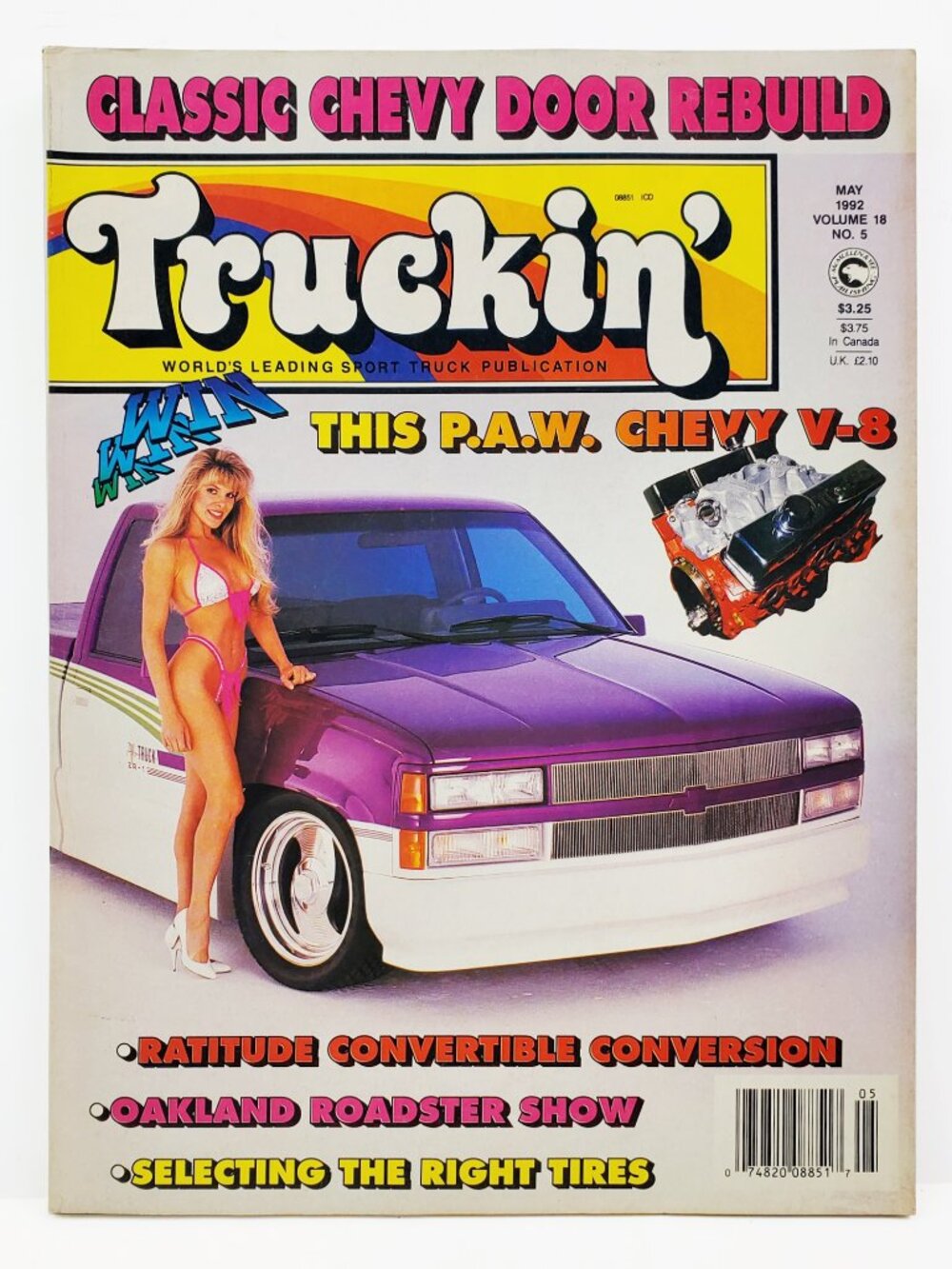 Truckin' Magazine VTG 1992 Sport Trucking Oakland Ford Chevy Mopar Apache 90s